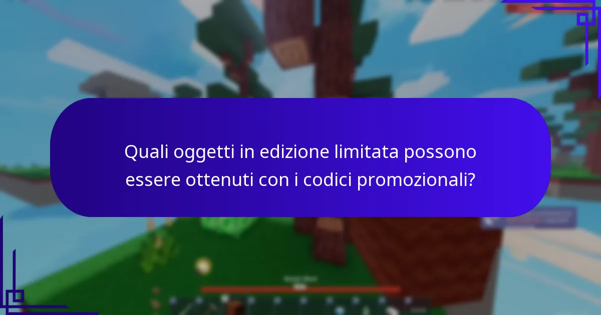 Quali oggetti in edizione limitata possono essere ottenuti con i codici promozionali?